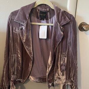 Women's Velvet Jacket - Purple